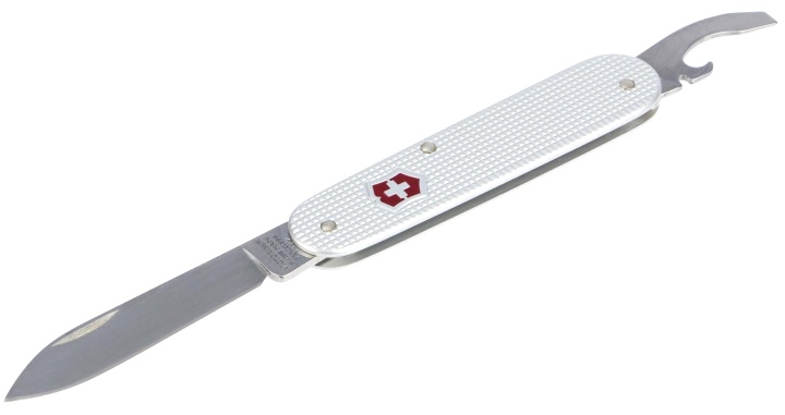 Нож Victorinox Alox Bantam, 84 мм, 5 функций, рифлёный алюминий