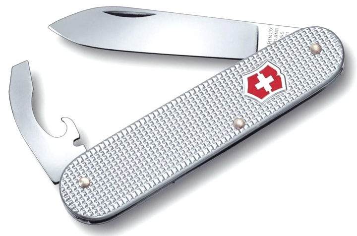 Нож Victorinox Alox Bantam, 84 мм, 5 функций, рифлёный алюминий