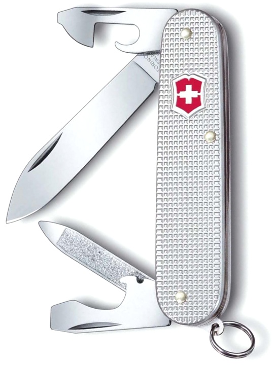 Нож Victorinox Cadet Alox, 84 мм, 9 функций, рифлёный алюминий