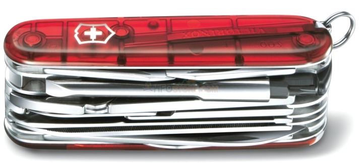 Нож Victorinox CyberTool, 91 мм, 32 функции, полупрозрачный красный