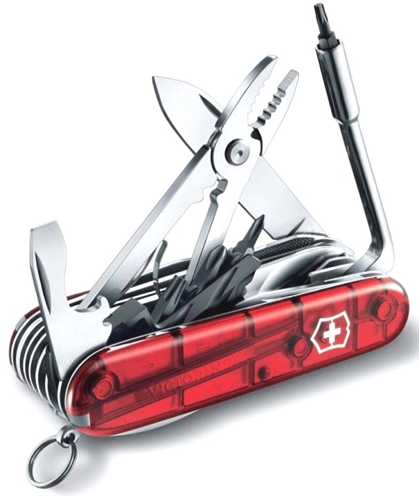 Нож Victorinox CyberTool, 91 мм, 41 функция, полупрозрачный красный