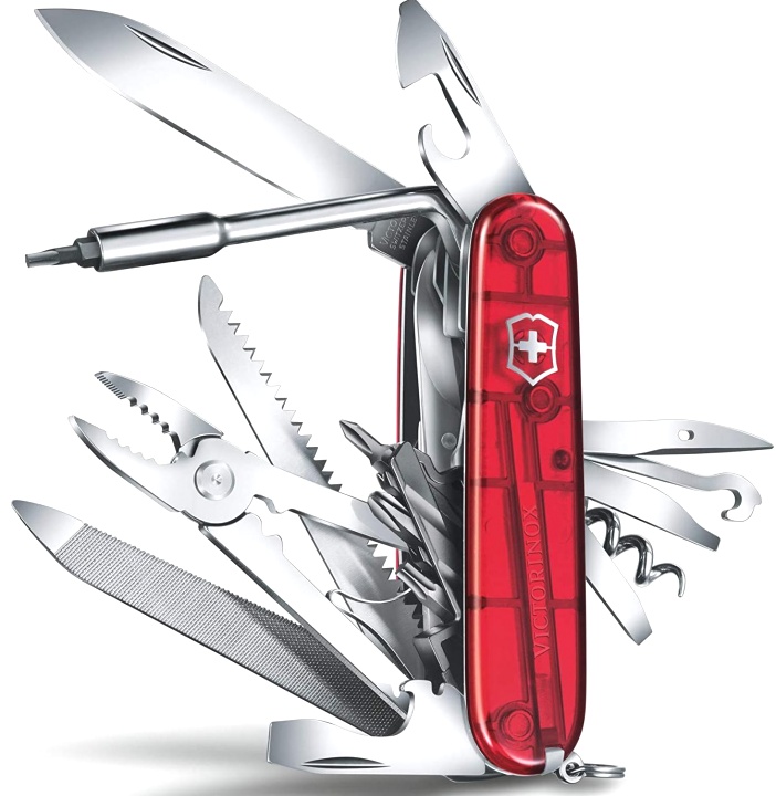 Нож Victorinox CyberTool, 91 мм, 41 функция, полупрозрачный красный