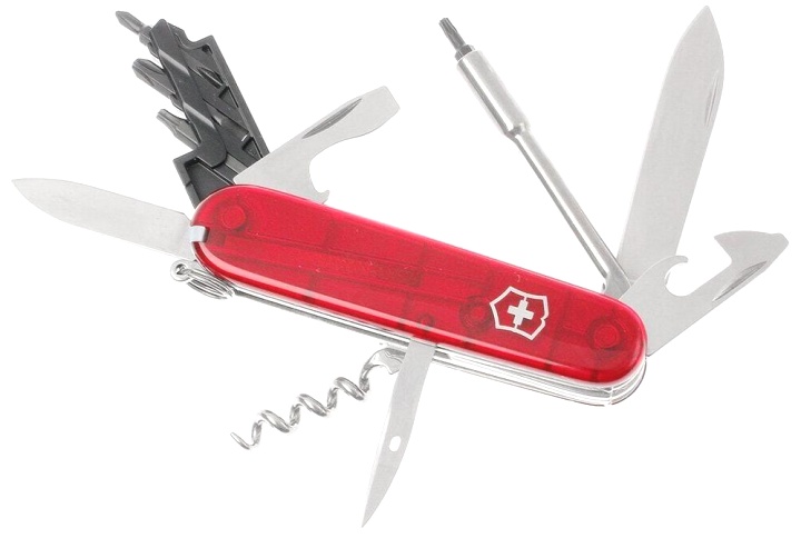 Нож Victorinox CyberTool 29, 91 мм, 27 функций, полупрозрачный красный