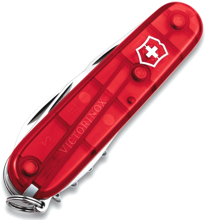 Нож Victorinox Spartan Lite, 91 мм, 15 функций, полупрозрачный красный