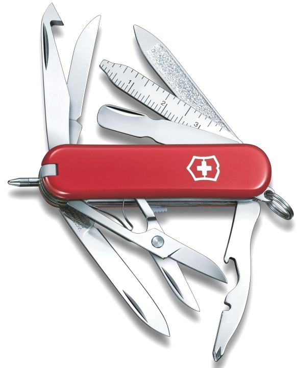 Нож-брелок Victorinox Mini Champ, 58 мм, 17 функций, красный