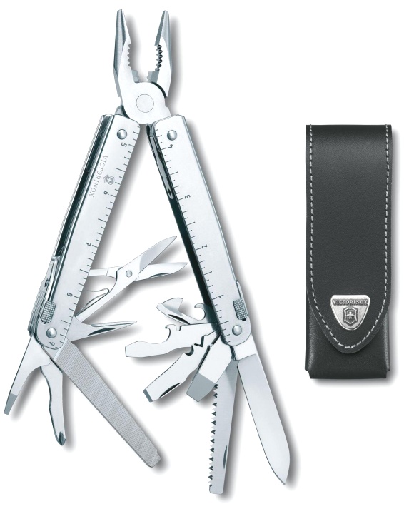  Мультитул Victorinox SwissTool 27, 115 мм, 27 функций, кожаный чехол