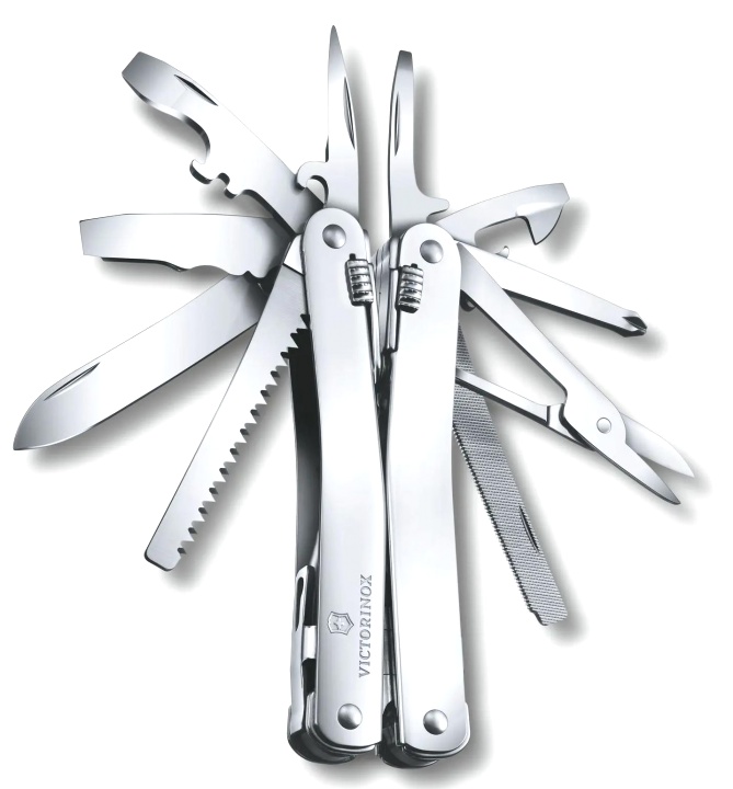  Мультитул Victorinox SwissTool Spirit II, 105 мм, 26 функций, кожаный чехол