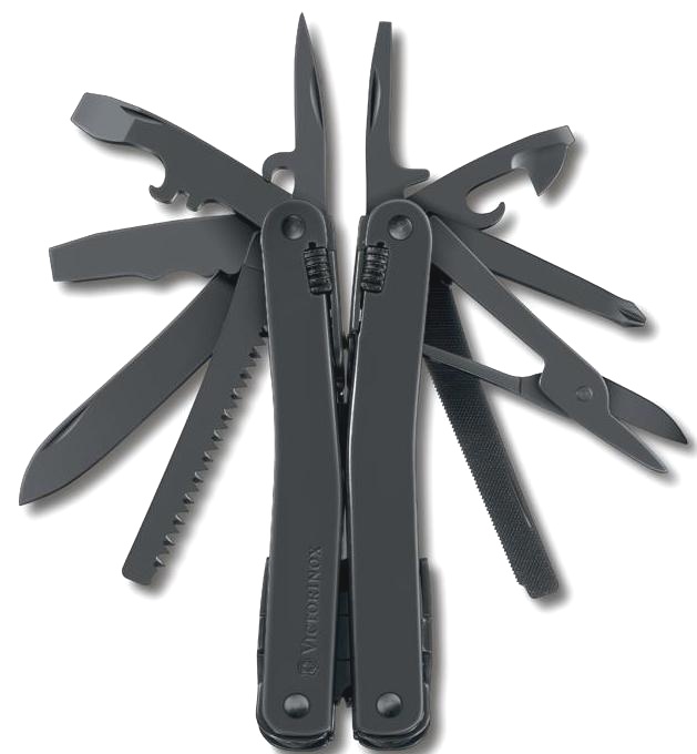  Мультитул Victorinox SwissTool Spirit X, 105 мм, 27 функций, черный, нейлоновый чехол