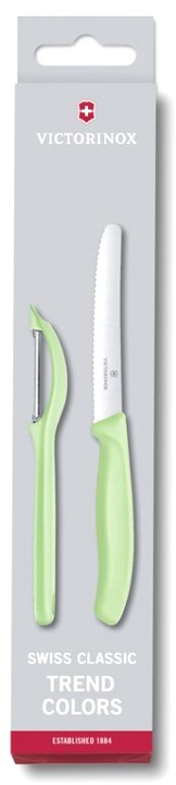  Набор кухонных ножей Victorinox Swiss Classic Trend Colors, 2 предмета, Light Green