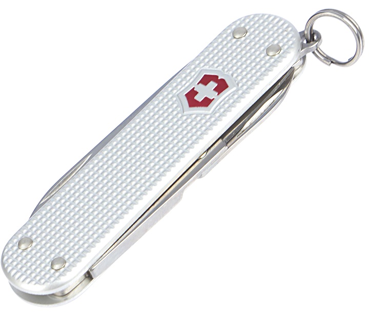  Нож-брелок Victorinox MiniChamp, 58 мм, 15 функций, рифлёный алюминий