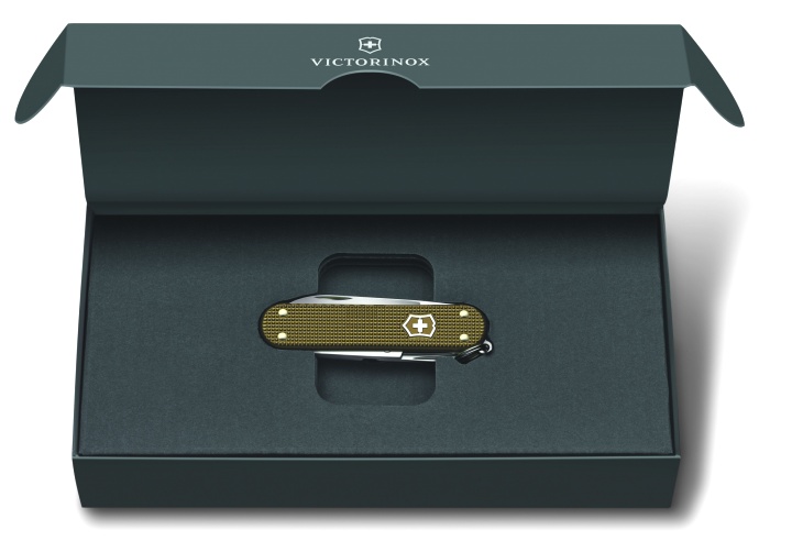  Нож-брелок Victorinox Classic Alox, 58 мм, 5 функций, рифлёный коричневый алюминий