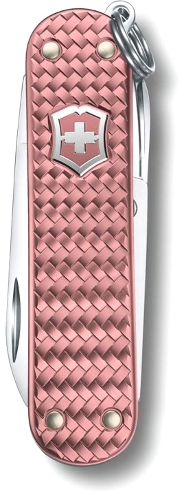  Нож-брелок Victorinox Classic SD Precious Alox Gentle Rose, 58 мм, 5 функций, розовый