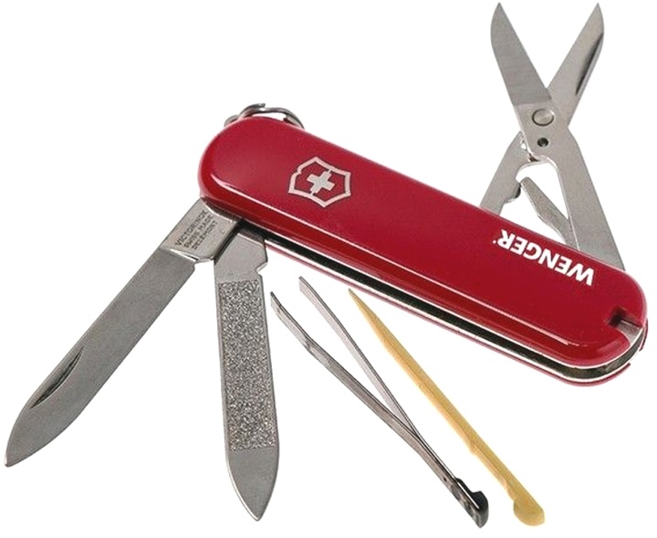  Нож-брелок Victorinox Executive, 65 мм, 7 функций, красный 