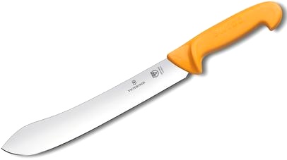  Нож кухонный Victorinox Swibo, стальной, разделочный, для мяса, лезвие 250мм, прямая заточка, желтый