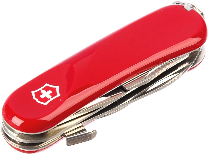 Нож Victorinox Evolution S13, 85 мм, 14 функций, с фиксатором лезвия, красный