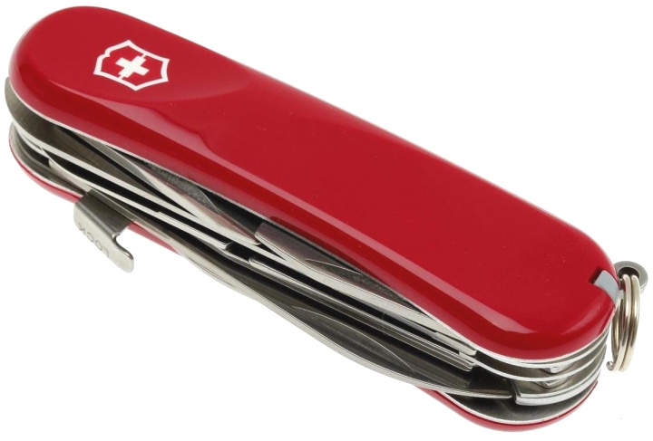  Нож Victorinox Evolution S17, 85 мм, 15 функций, с фиксатором лезвия, красный