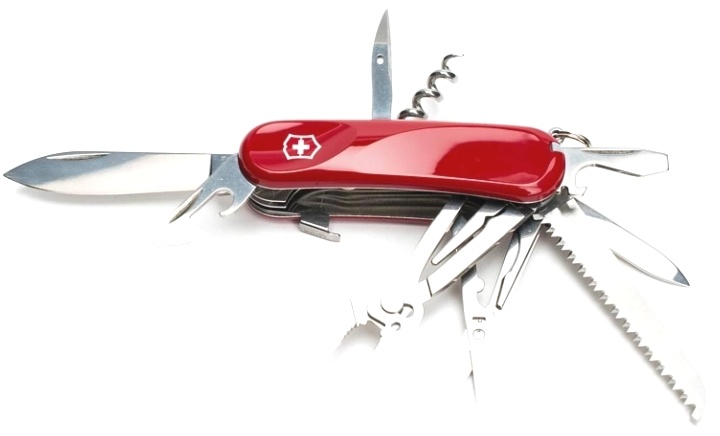 Нож Victorinox Evolution S52, 85 мм, 20 функций, с фиксатором лезвия, красный