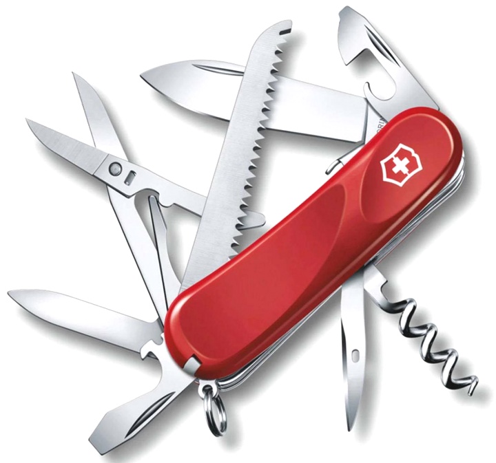 Нож Victorinox Evolution S52, 85 мм, 20 функций, с фиксатором лезвия, красный