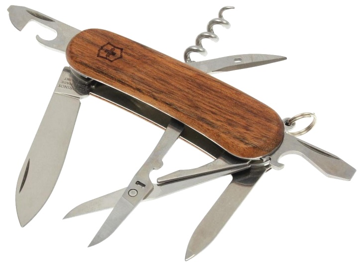  Нож Victorinox Evowood 14, 85 мм, 12 функций, дерево