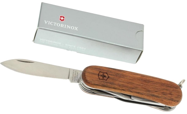  Нож Victorinox Evowood 14, 85 мм, 12 функций, дерево