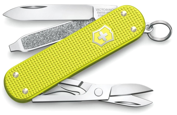  Нож перочинный Victorinox Alox Classic, 58мм., 5функций, желтый, подар.коробка