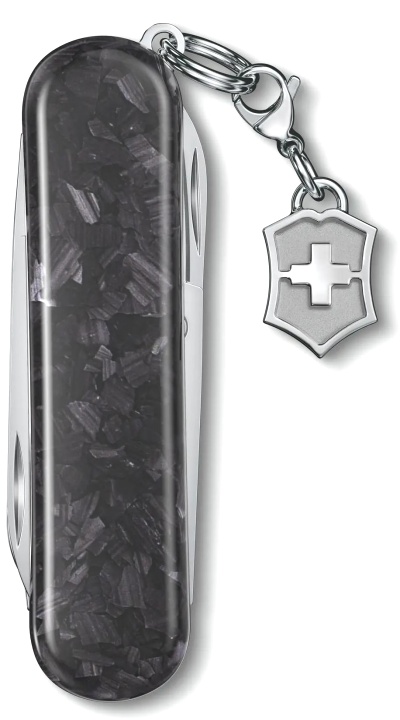  Нож перочинный Victorinox Classic Brilliant Carbon, 58мм., 5 функций, черный/серебристый, подар.коробка