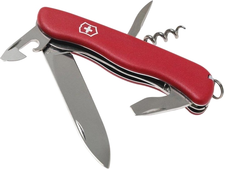  Нож перочинный Victorinox Picknicker, 111 мм, 11 функций, с фиксатором лезвия, красный