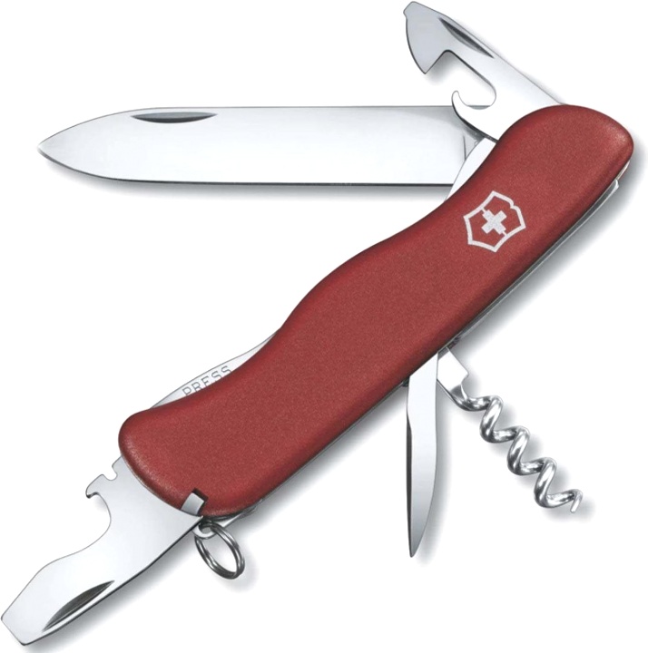  Нож перочинный Victorinox Picknicker, 111 мм, 11 функций, с фиксатором лезвия, красный