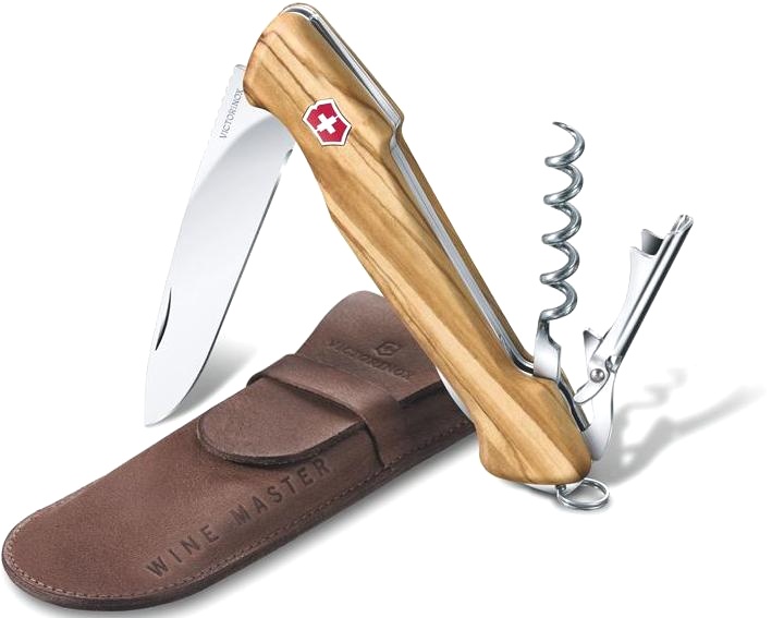  Нож Victorinox Wine Master, 130 мм, 6 функций, с фиксатором лезвия, оливковое дерево