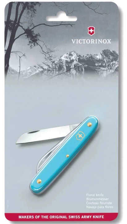  Нож Victorinox EcoLine Floral, 155 мм, 1 функция, голубой