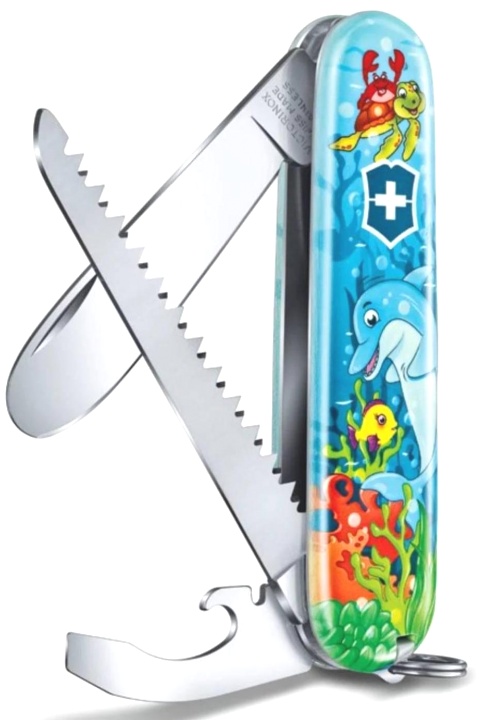  Нож Victorinox My First Victorinox Dolphin Edition, 84 мм, 9 функций, 