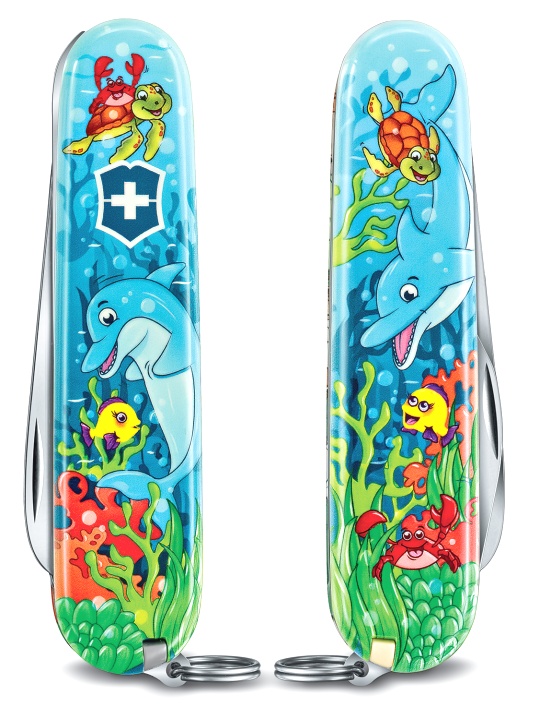  Нож Victorinox My First Victorinox Dolphin Edition, 84 мм, 9 функций, 