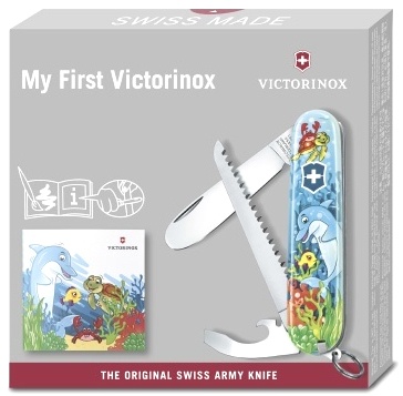  Нож Victorinox My First Victorinox Dolphin Edition, 84 мм, 9 функций, 