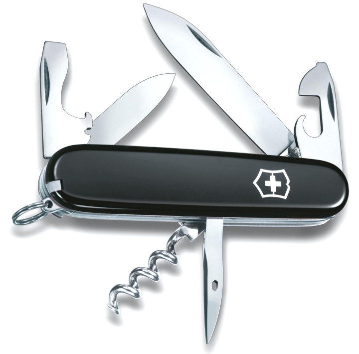  Нож Victorinox Spartan, 91 мм, 12 функций, черный, блистер