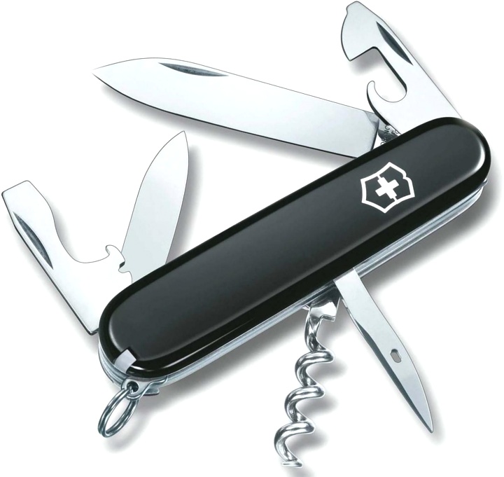  Нож Victorinox Spartan, 91 мм, 12 функций, черный, блистер