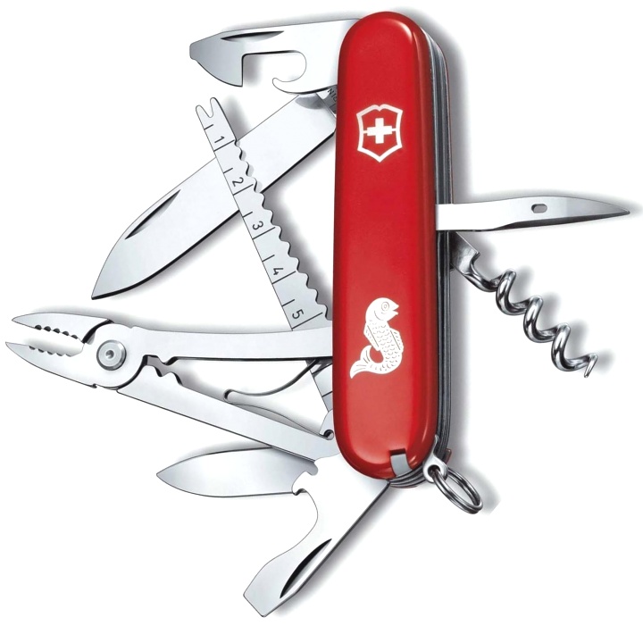 Нож Victorinox Angler, 91 мм, 19 функций, красный 