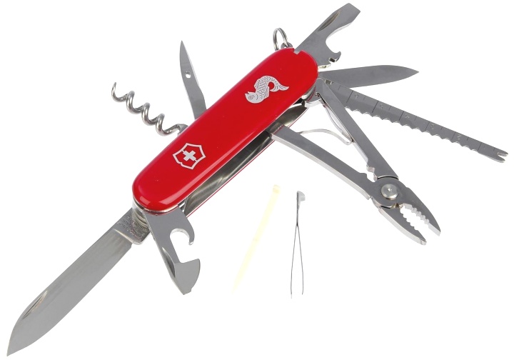 Нож Victorinox Angler, 91 мм, 19 функций, красный 