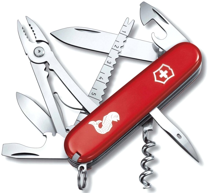 Нож Victorinox Angler, 91 мм, 19 функций, красный 