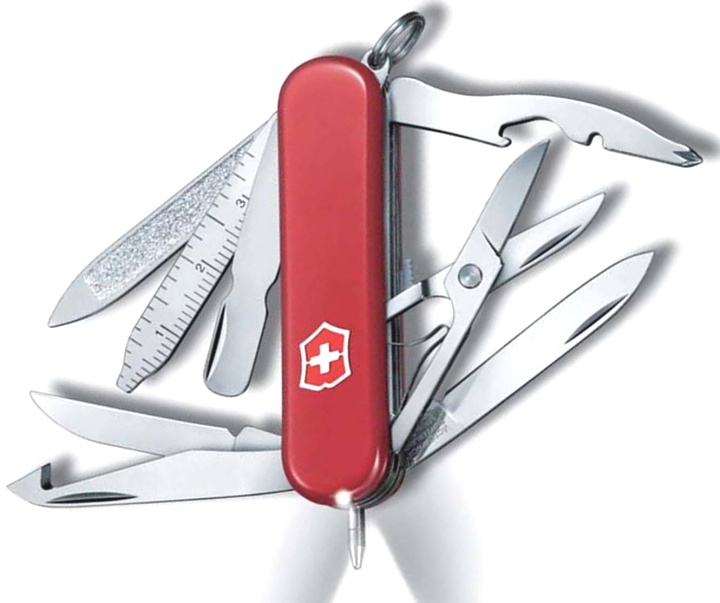  Нож-брелок Victorinox MiniChamp, 58 мм, 17 функций, красный