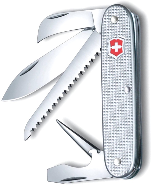 Нож Victorinox Pioneer, 93 мм, 7 функций, рифлёный алюминий