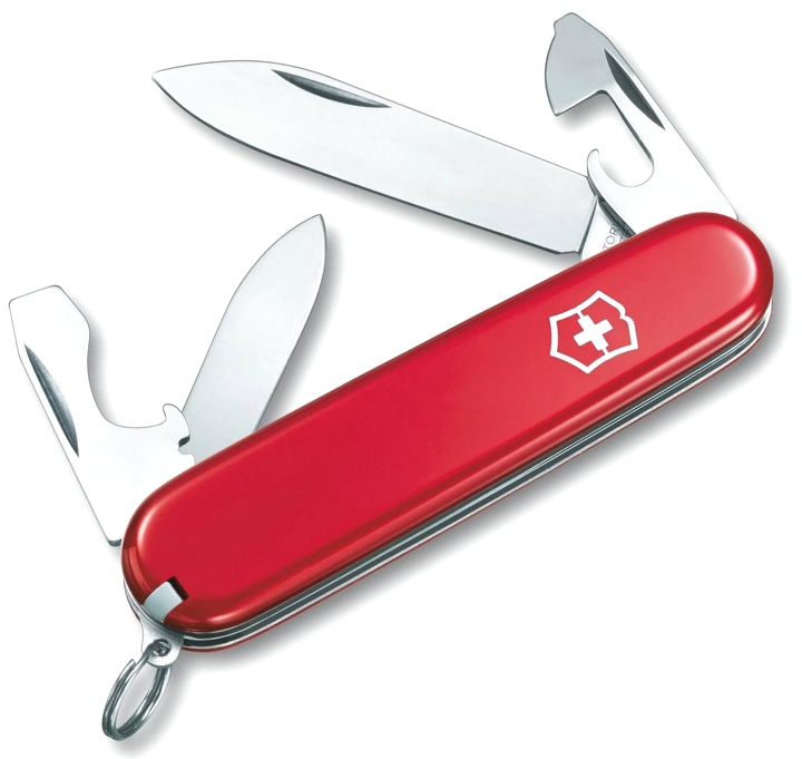 Нож Victorinox Recruit, 84 мм, 10 функций, красный