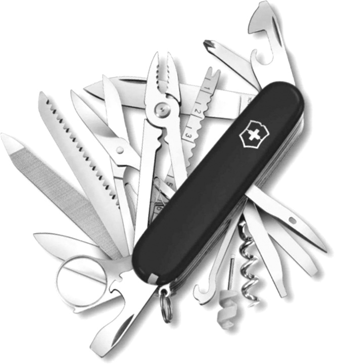 Нож Victorinox Swiss Champ, 91 мм, 33 функции, черный