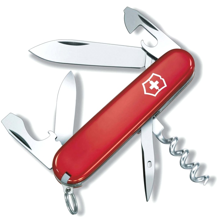 Нож Victorinox Tourist, 84 мм, 12 функций, красный